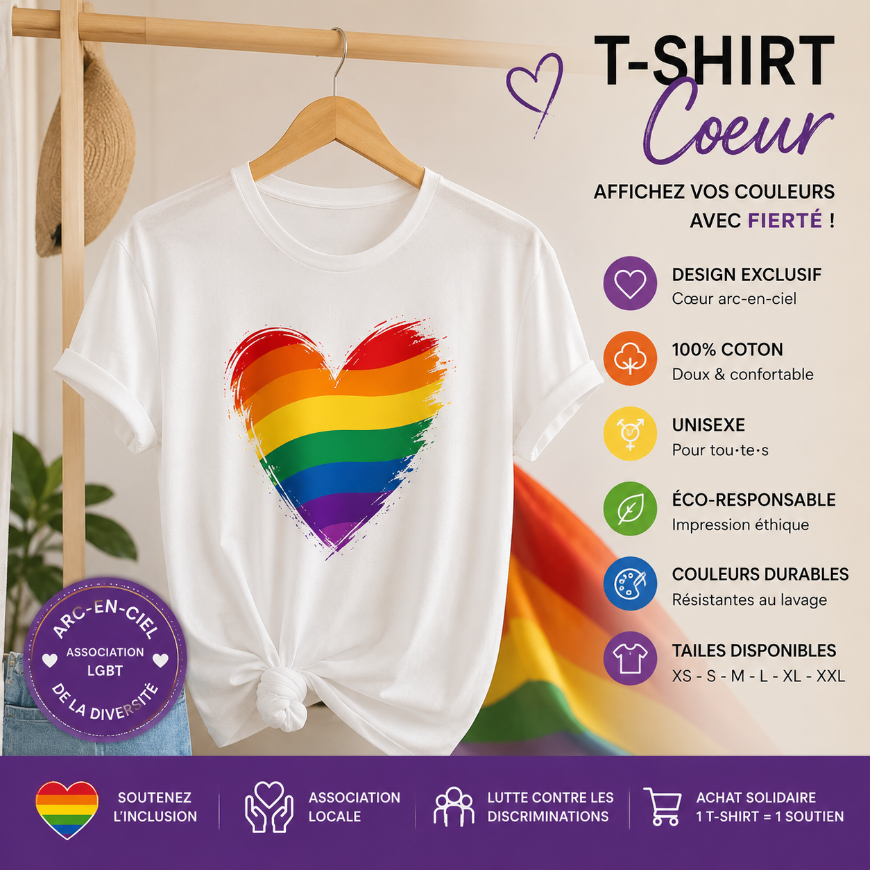 T-shirt Cœur